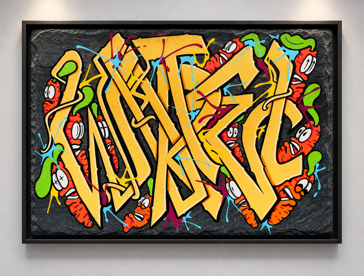 Hello Tags — Wild Throw-up (Série Ardoise, La Carotte)