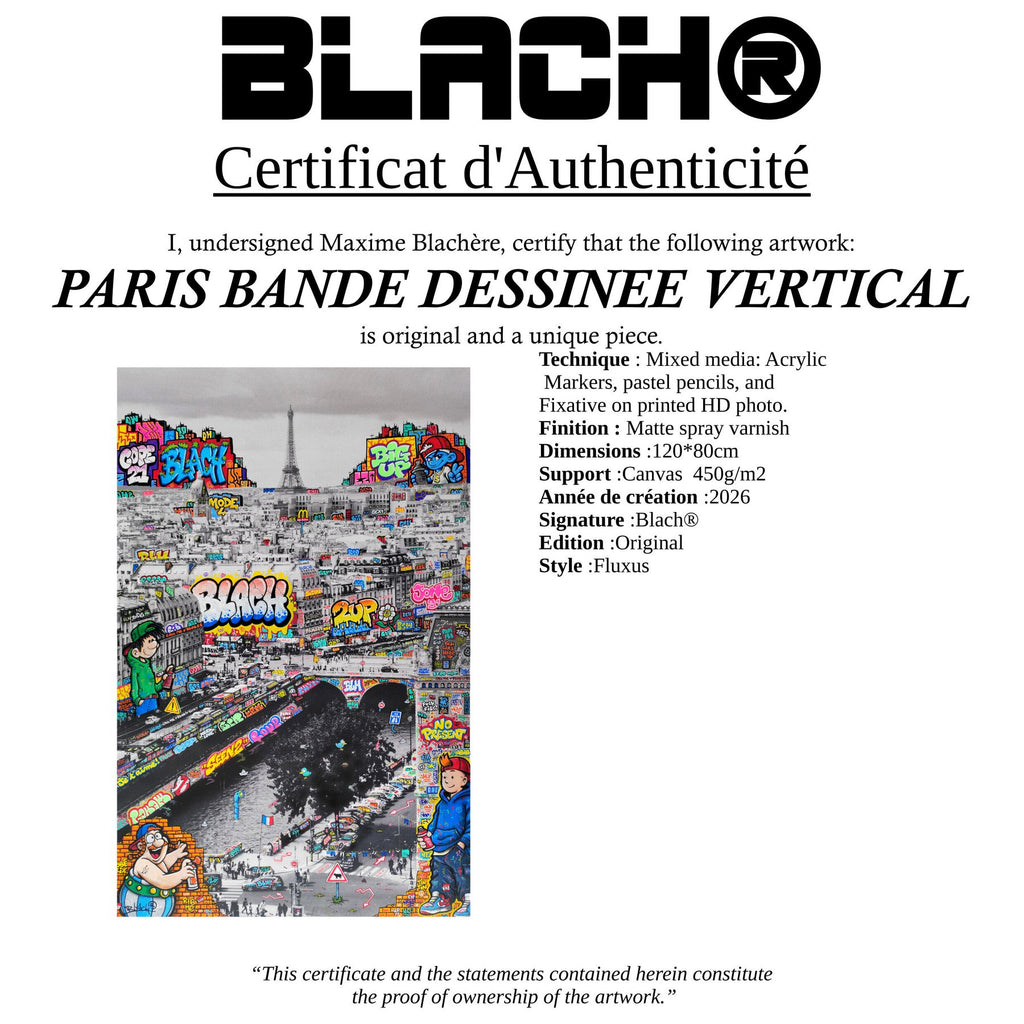 Paris Bande Dessinée Vertical — Original  art by Blach®