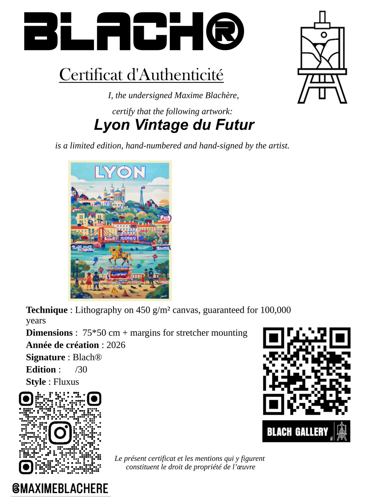Lyon Affiche vintage du futur