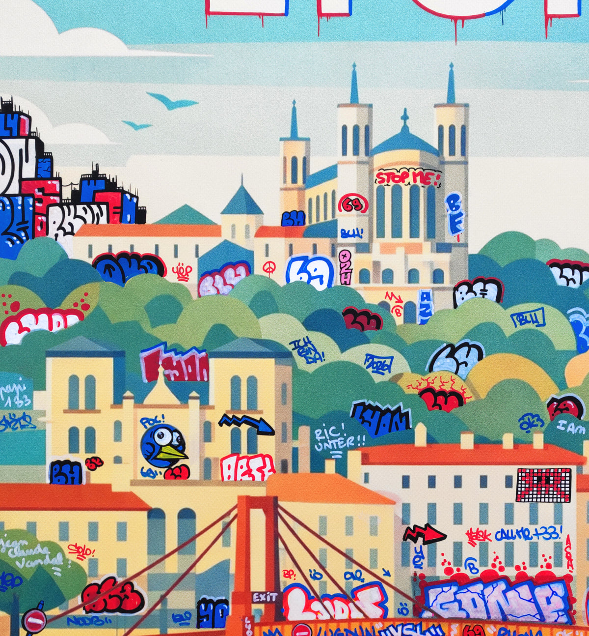 Lyon Affiche vintage du futur