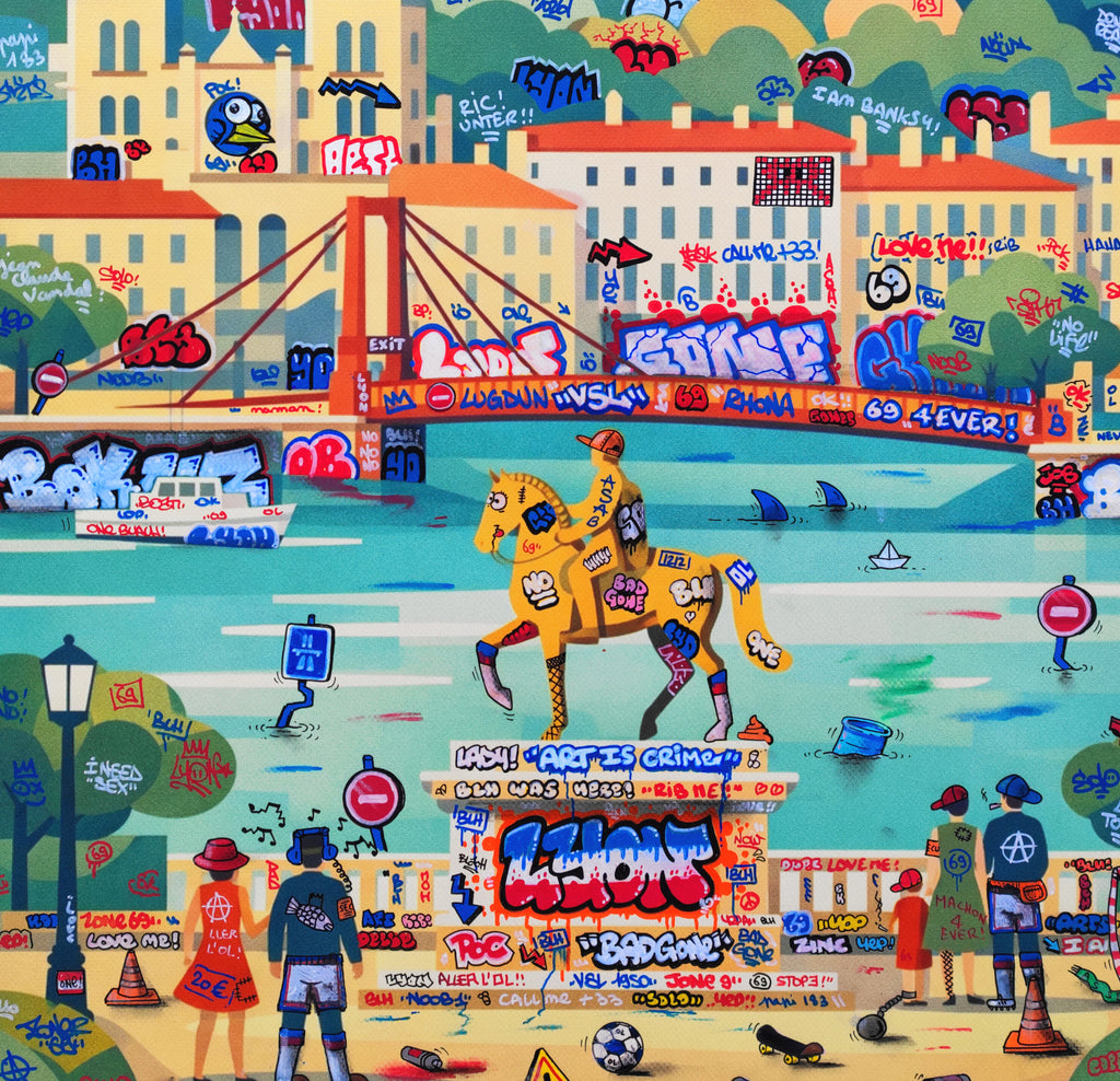 Lyon Affiche vintage du futur