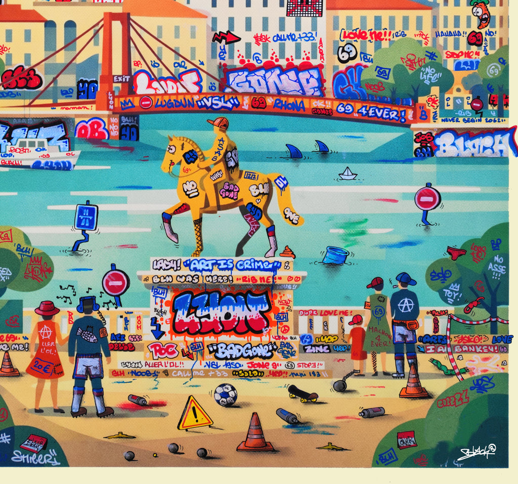 Lyon Affiche vintage du futur