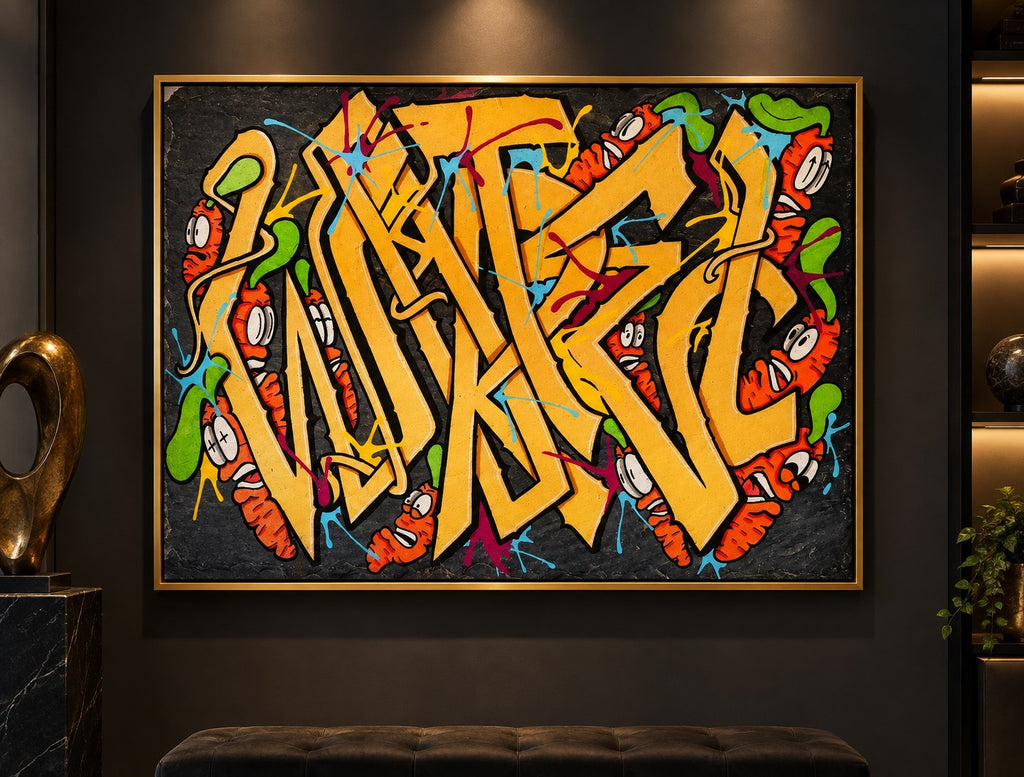 Lettering Wildstyle Wortel (Série Ardoise, La Carotte)