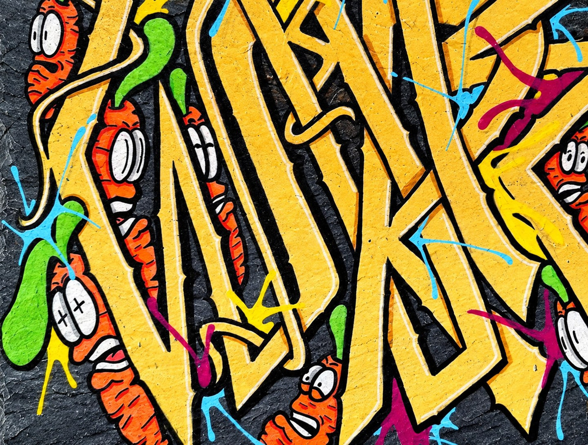 Lettering Wildstyle Wortel (Série Ardoise, La Carotte)