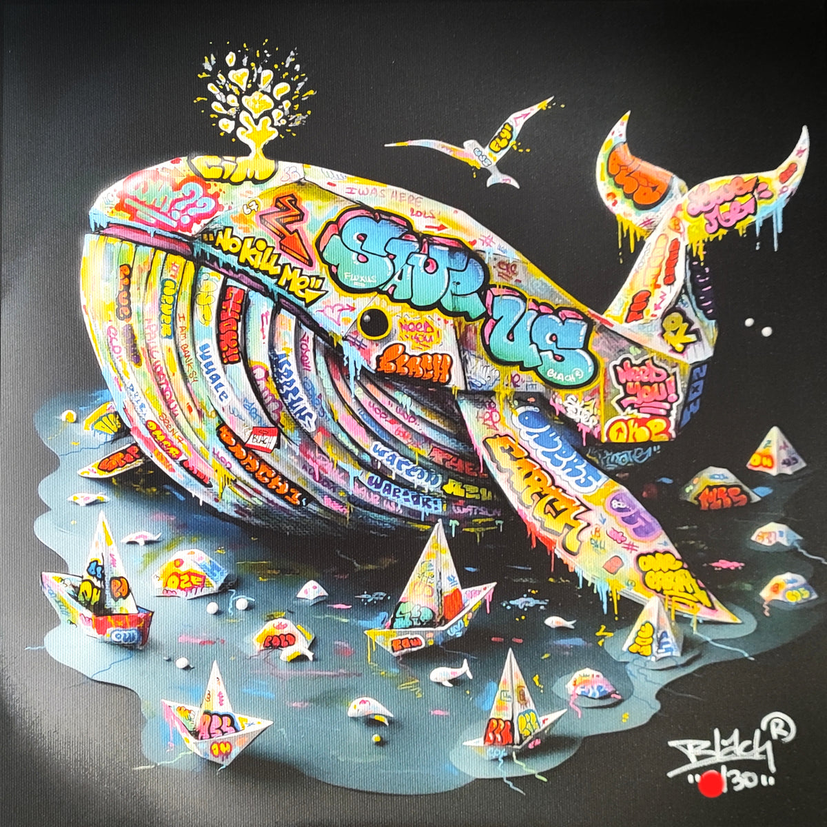 BALEINE Origami Graffiti