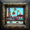 Futuristic Vibrant View of Venice — Maria Luisa Azzini — Original encadré