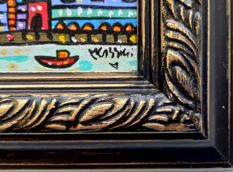 Futuristic Vibrant View of Venice — Maria Luisa Azzini — Original encadré