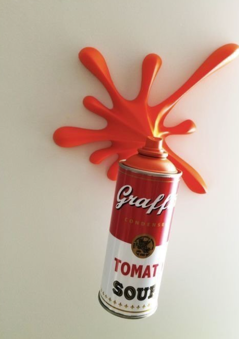 Splash It Tomato Orange — 2Fast, Sculpture Street Art