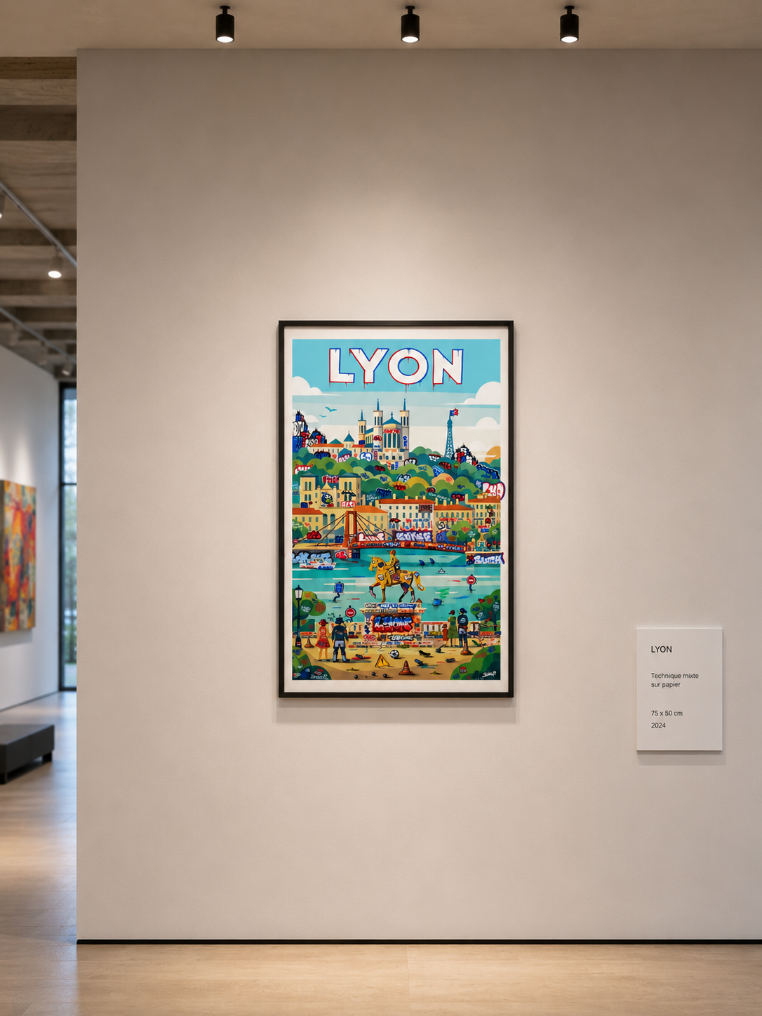 Lyon Affiche vintage du futur
