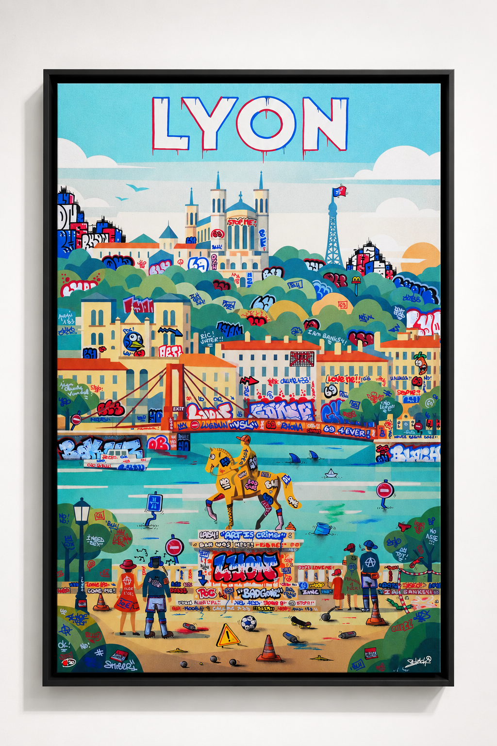 Lyon Affiche vintage du futur