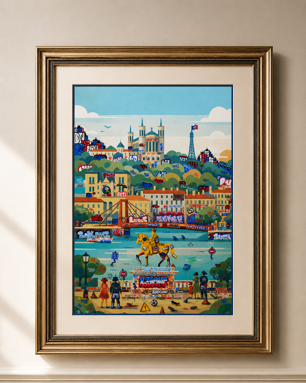 Lyon Affiche vintage du futur