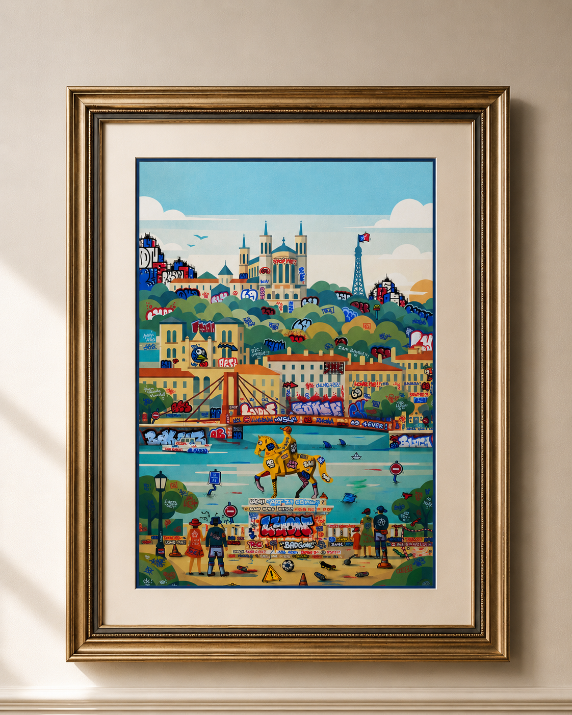 Lyon Affiche vintage du futur