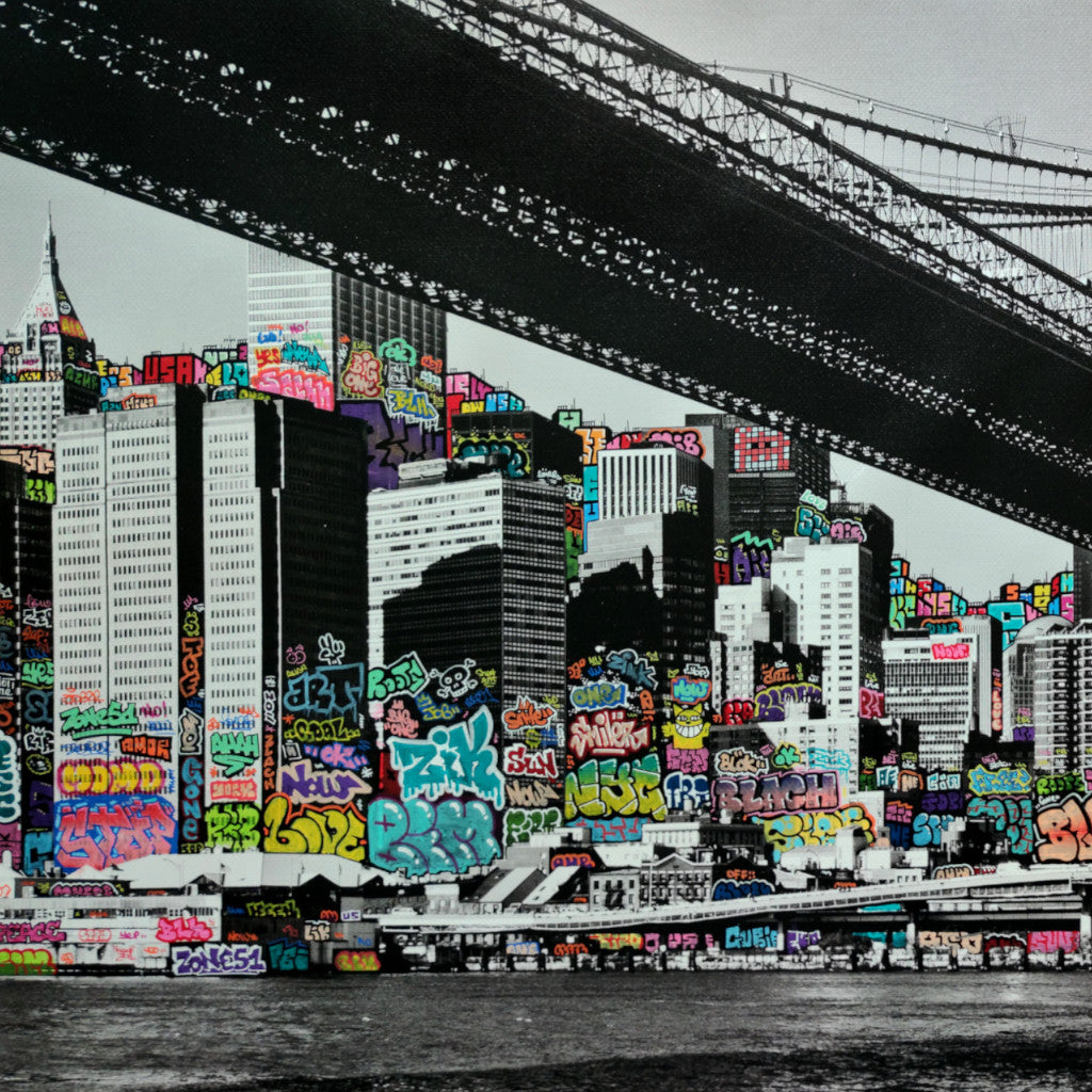 New York Brooklyn Noir & Blanc