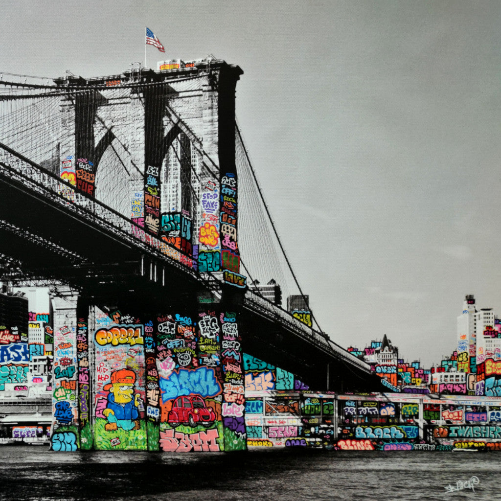 New York Brooklyn Noir & Blanc
