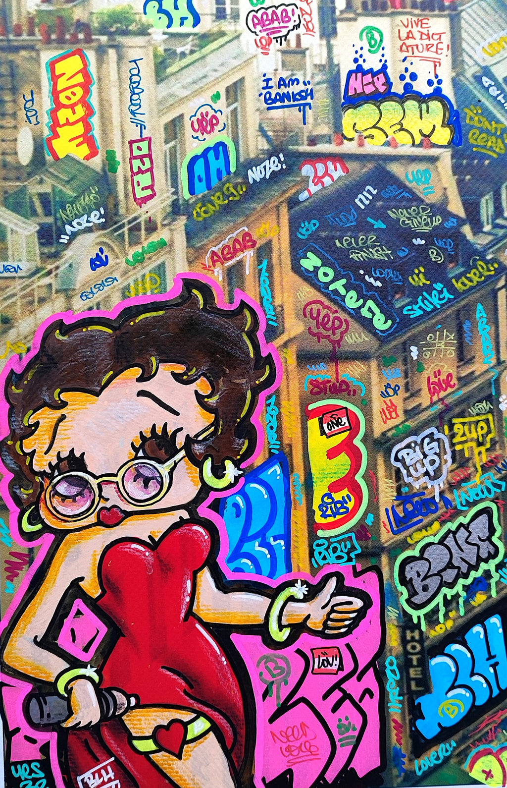 Paris Bande dessinée et lunettes de soleil
