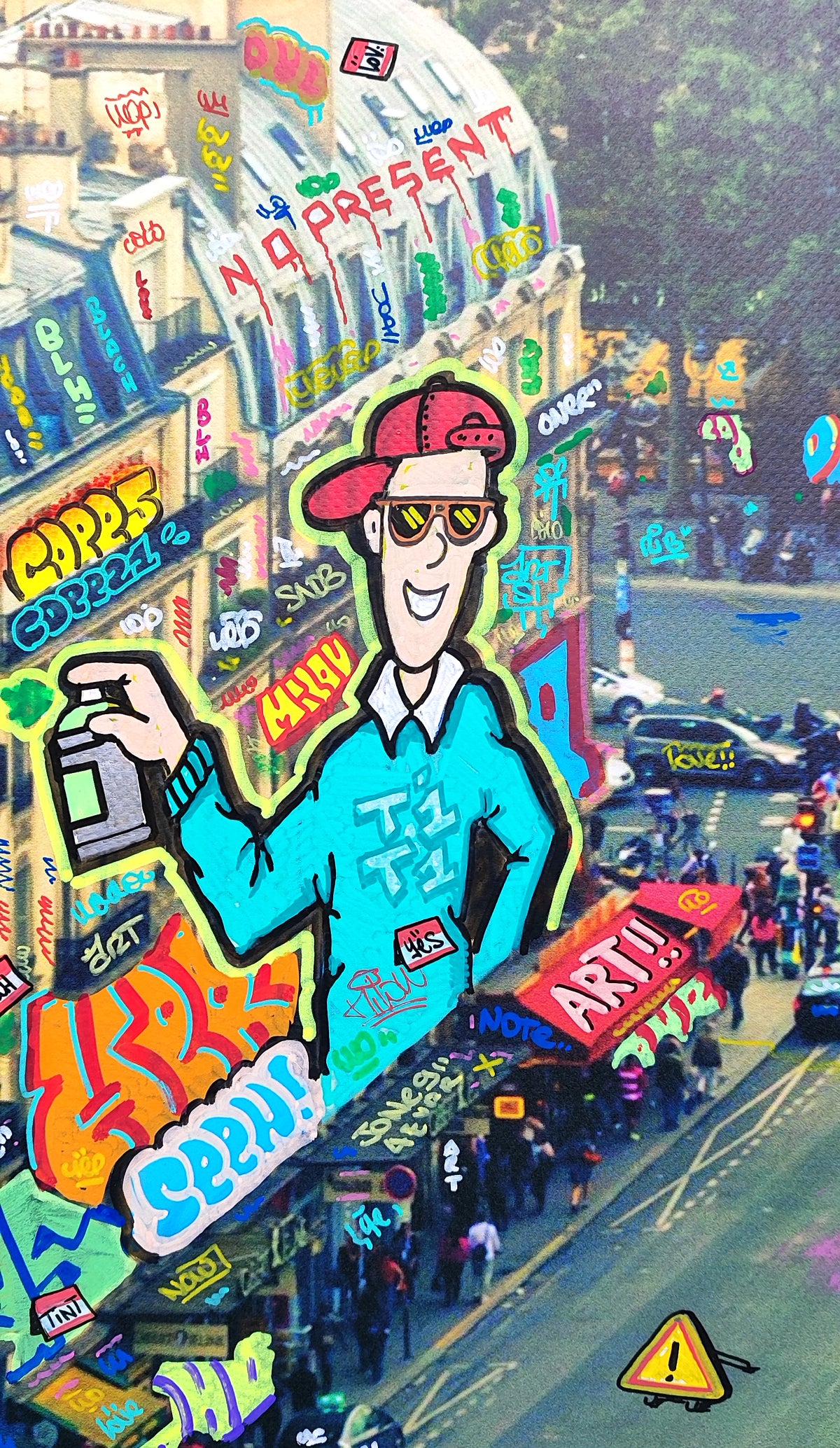 Paris Bande dessinée et lunettes de soleil