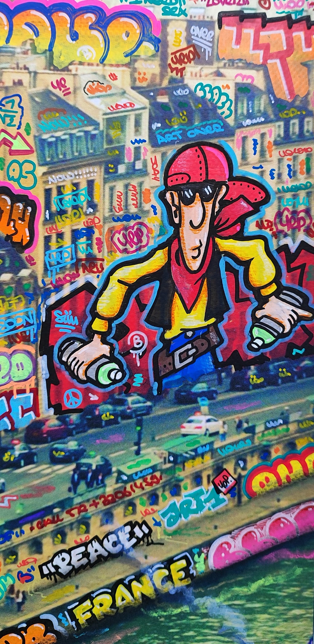 Paris Bande dessinée et lunettes de soleil