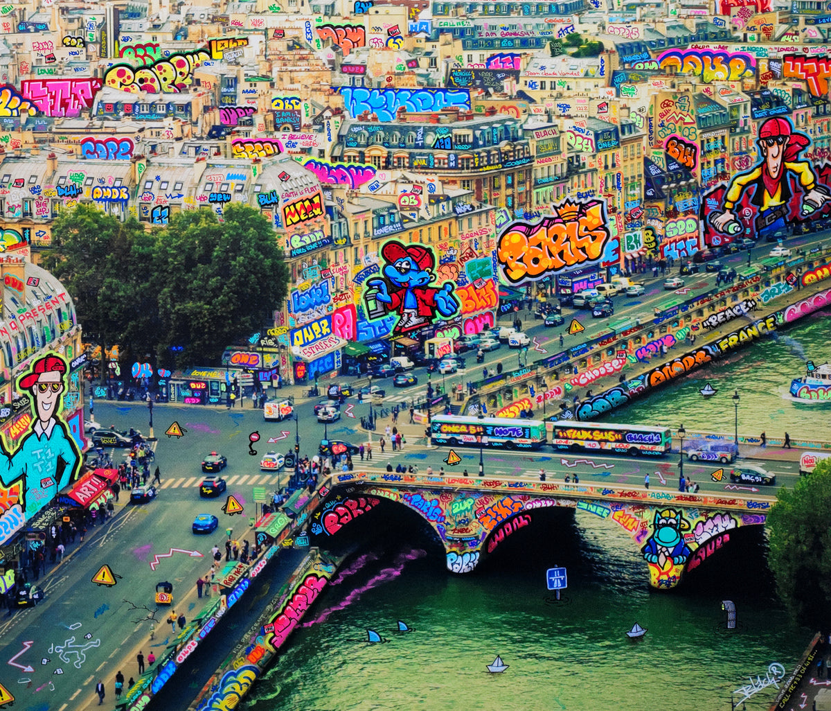 Paris Bande dessinée et lunettes de soleil