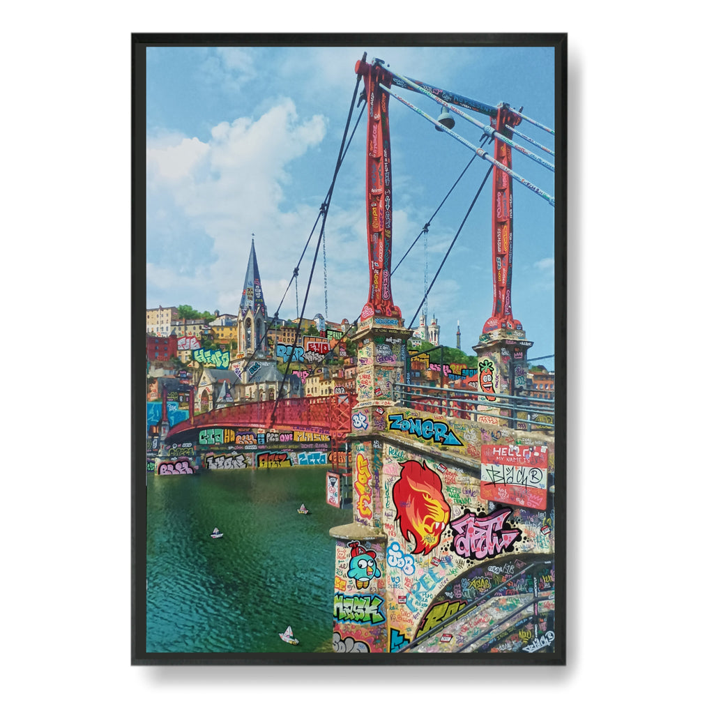 Lyon Passerelle rouge (Saint Georges)