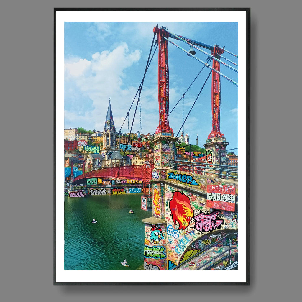 Lyon Passerelle rouge (Saint Georges)