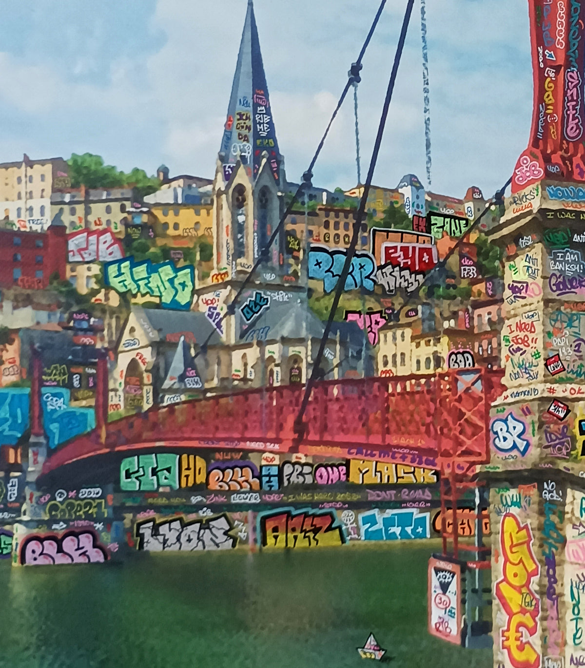 Lyon Passerelle rouge (Saint Georges)