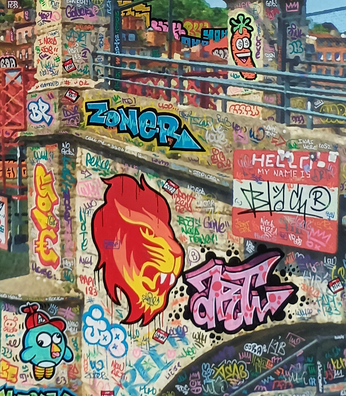 Lyon Passerelle rouge (Saint Georges)