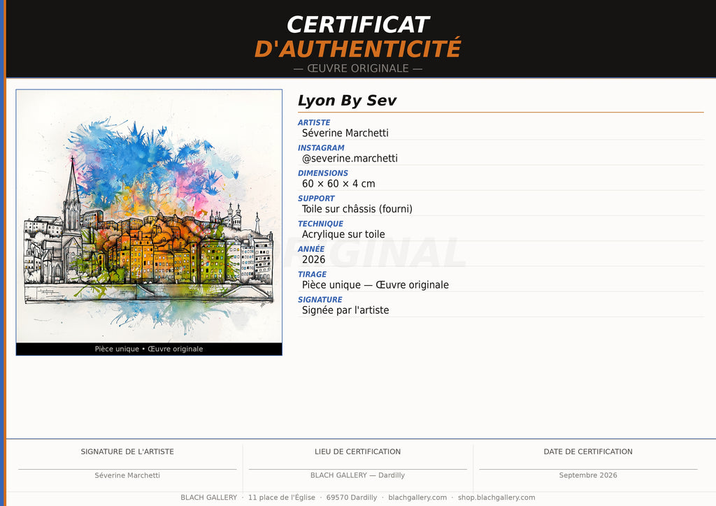 Lyon By Sev — Œuvre originale de Séverine Marchetti
