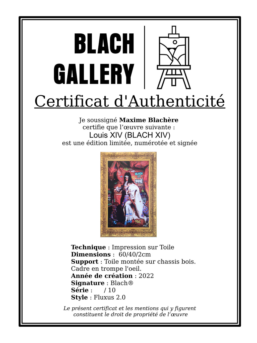 Louis XIV / Limited edition signed and numberedand numbered
