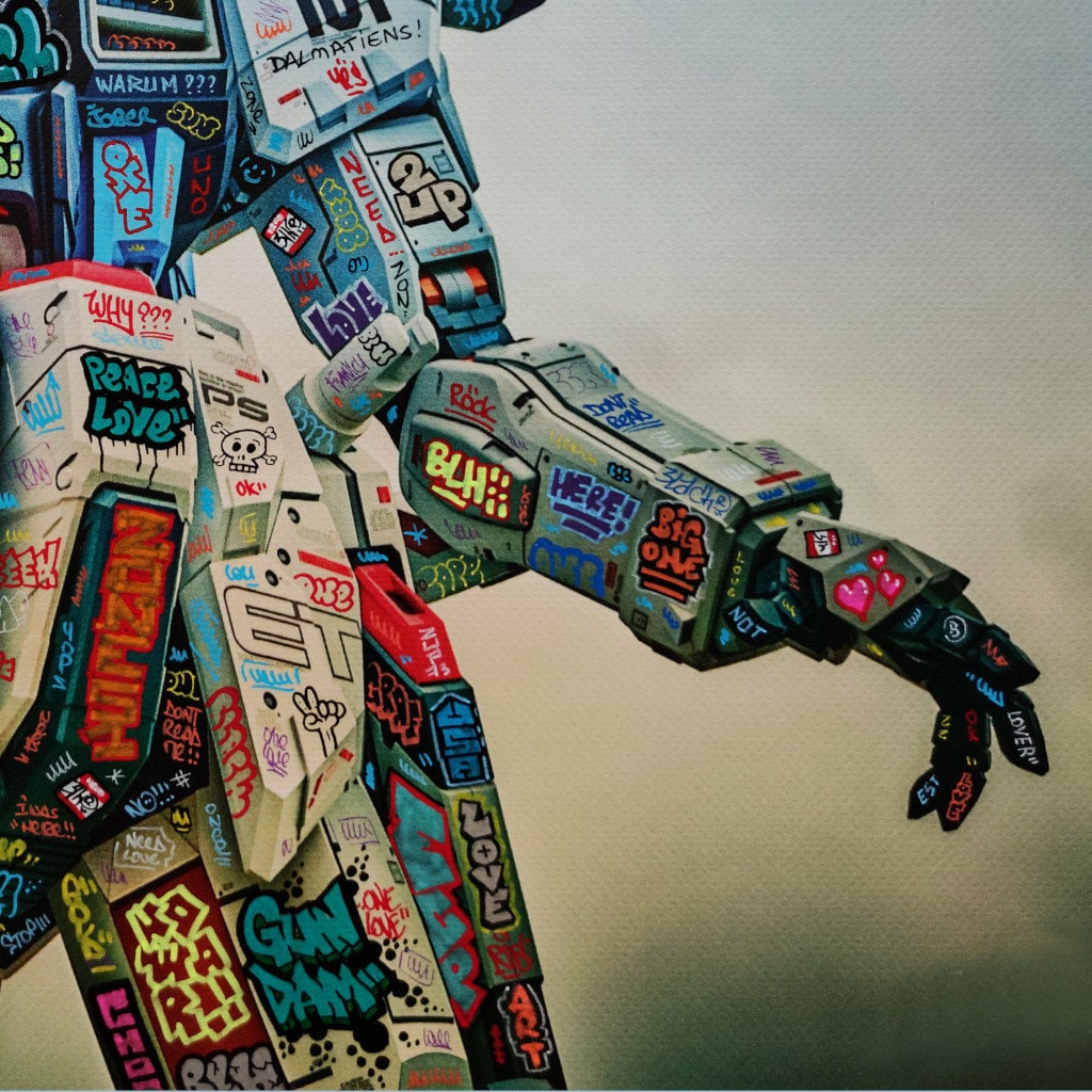 Gundam power limited edition on canva signed and numeroted by Blach®