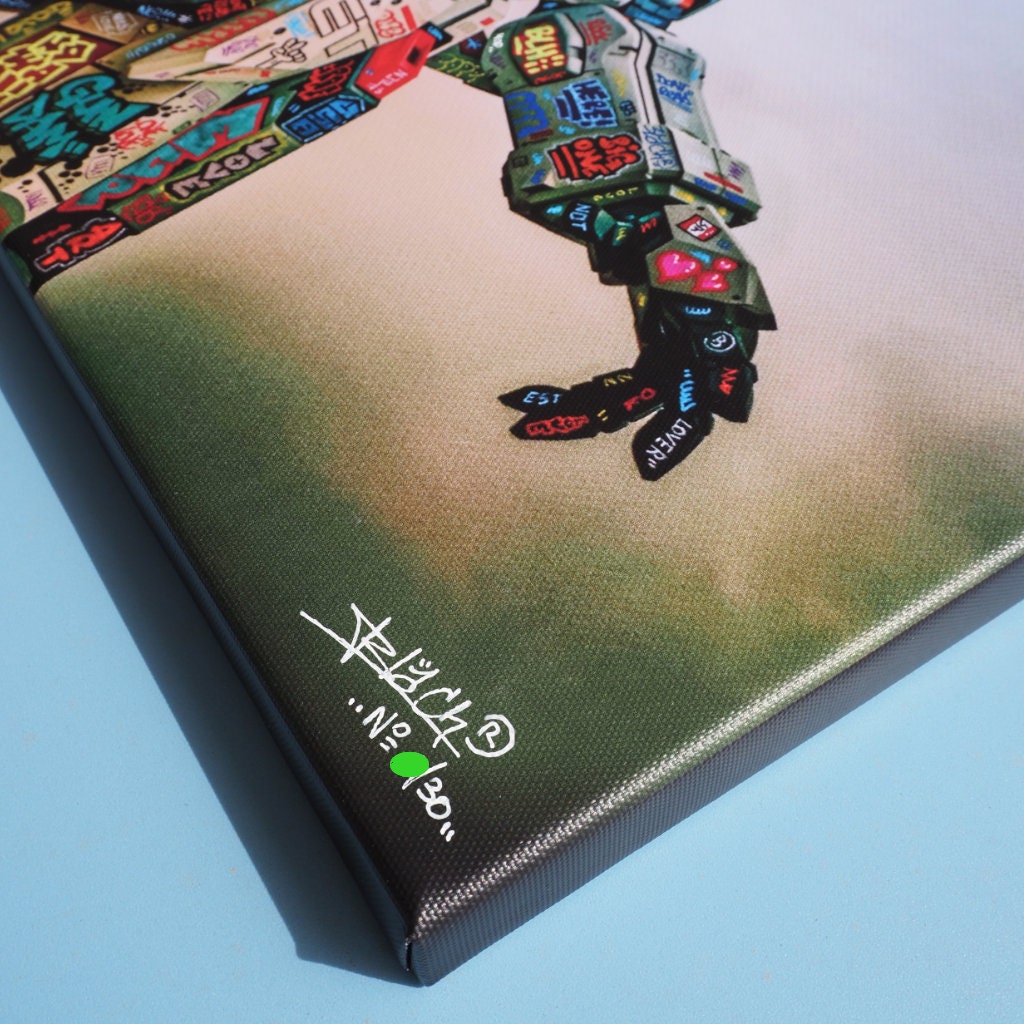 Gundam power limited edition on canva signed and numeroted by Blach®
