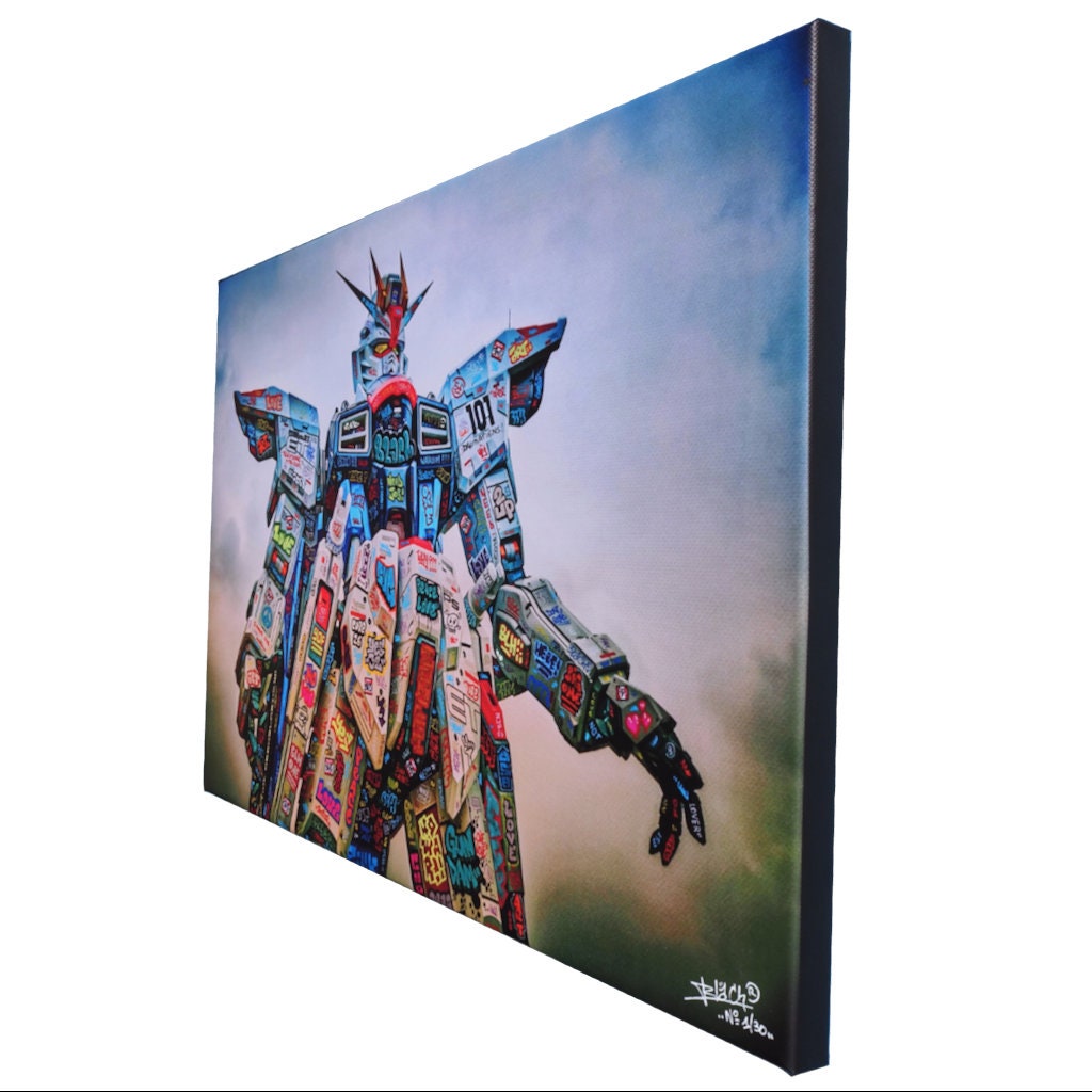 Gundam power limited edition on canva signed and numeroted by Blach®