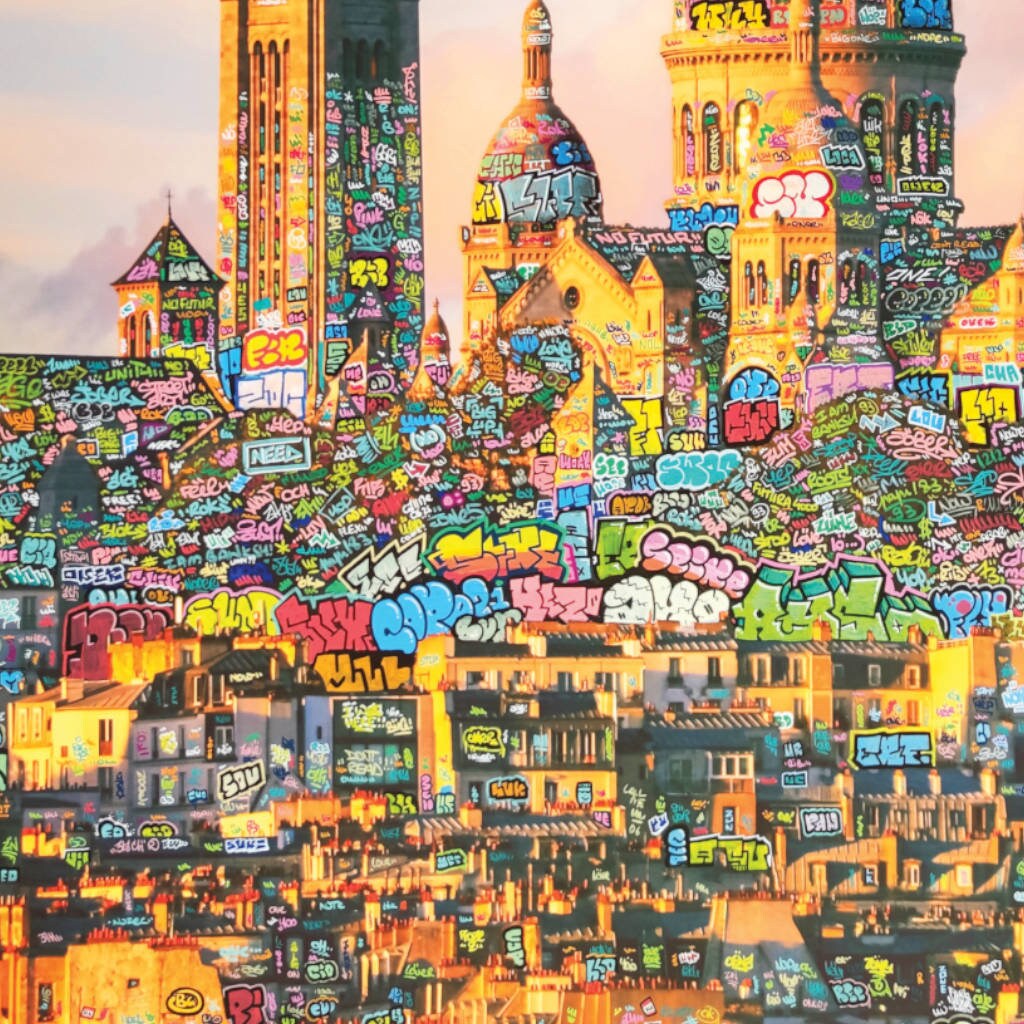 Sunny Paris. Edition limitée signée et numérotée. pop art streetart graffiti canvas