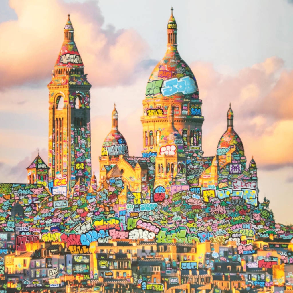 Sunny Paris. Edition limitée signée et numérotée. pop art streetart graffiti canvas