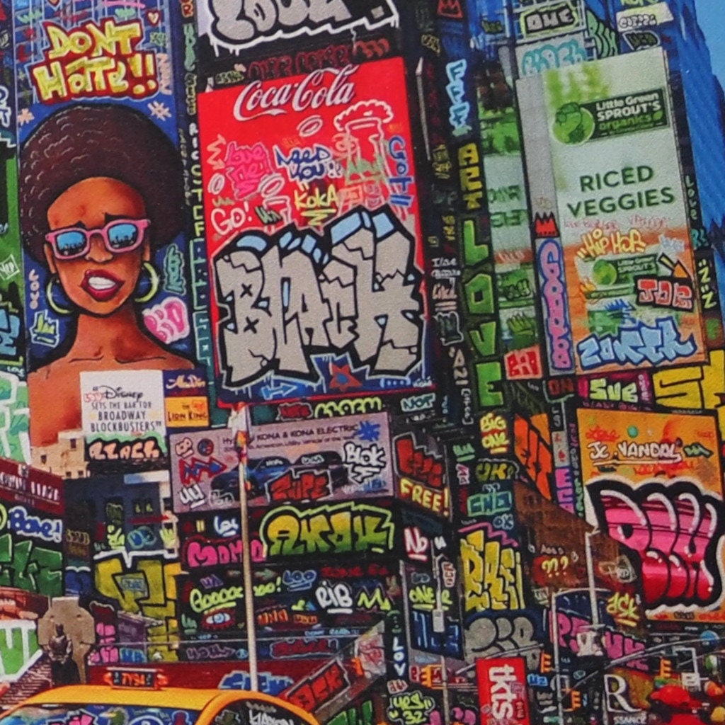 New York Afro Funky Graffiti (And Batman)