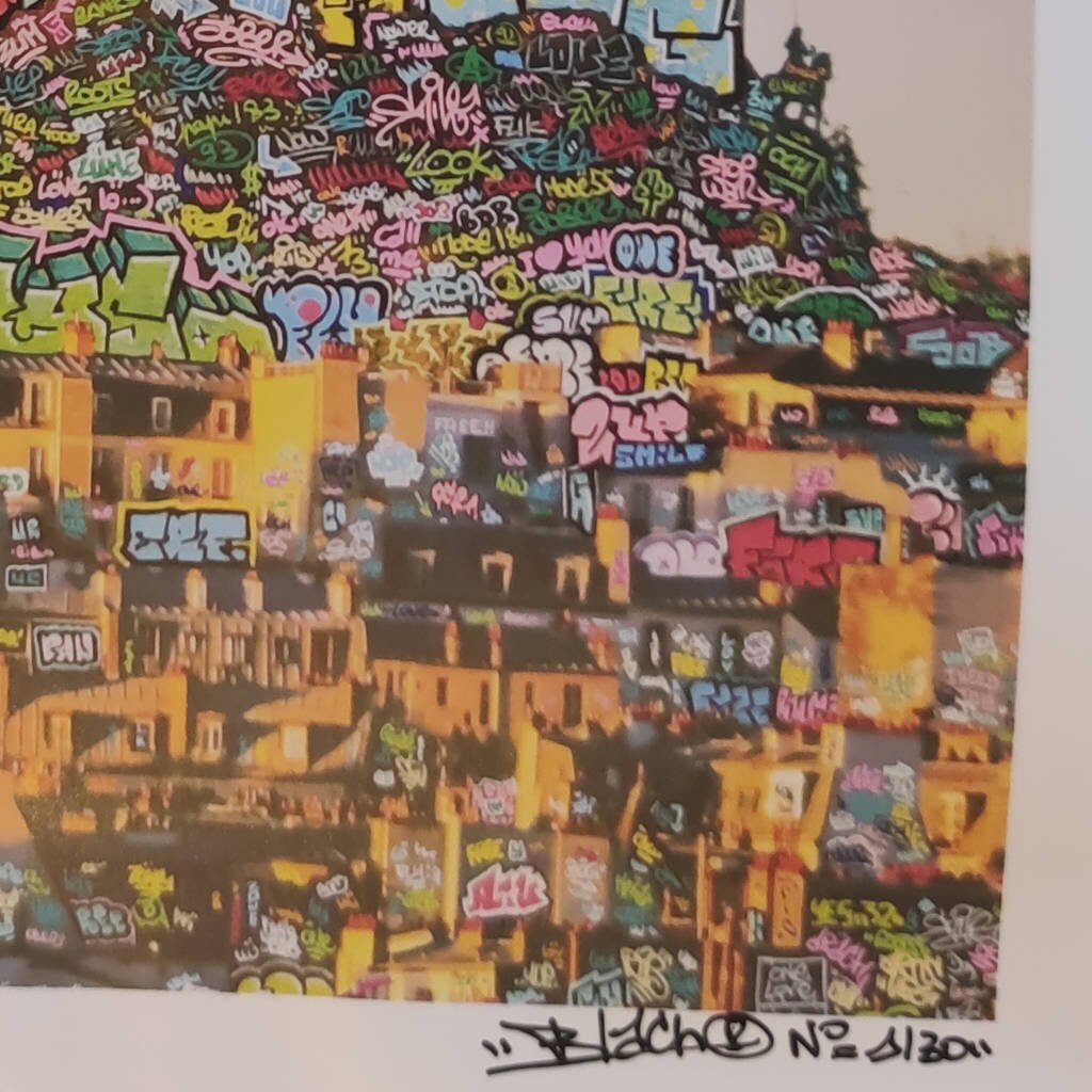 Sunny Paris. Edition limitée signée et numérotée. pop art streetart graffiti canvas