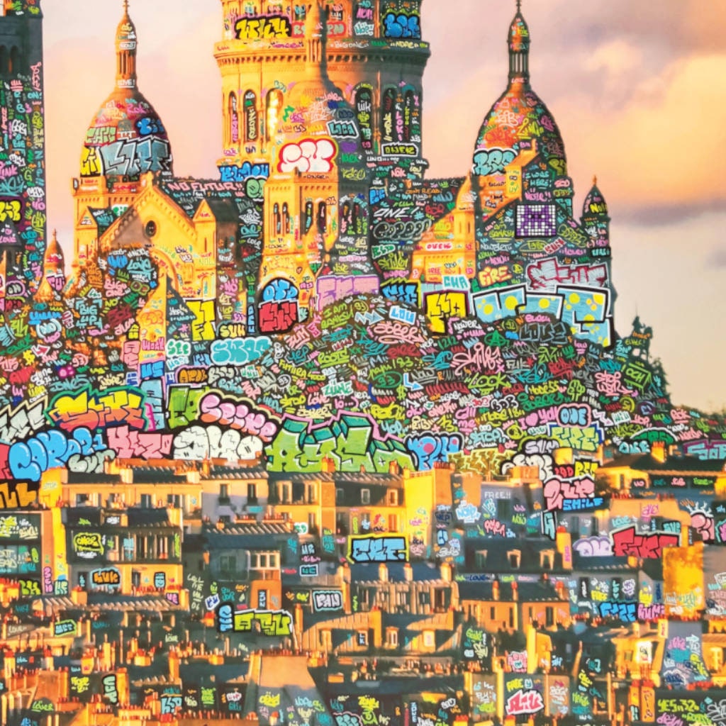 Sunny Paris. Edition limitée signée et numérotée. pop art streetart graffiti canvas