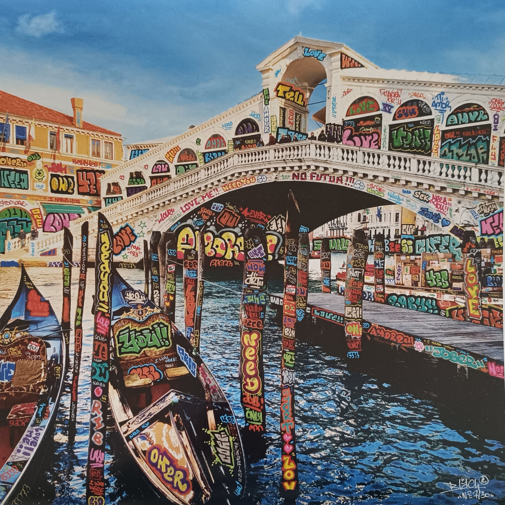 Venise in love. Edition limitée signée et numérotée. pop art streetart graffiti canvas