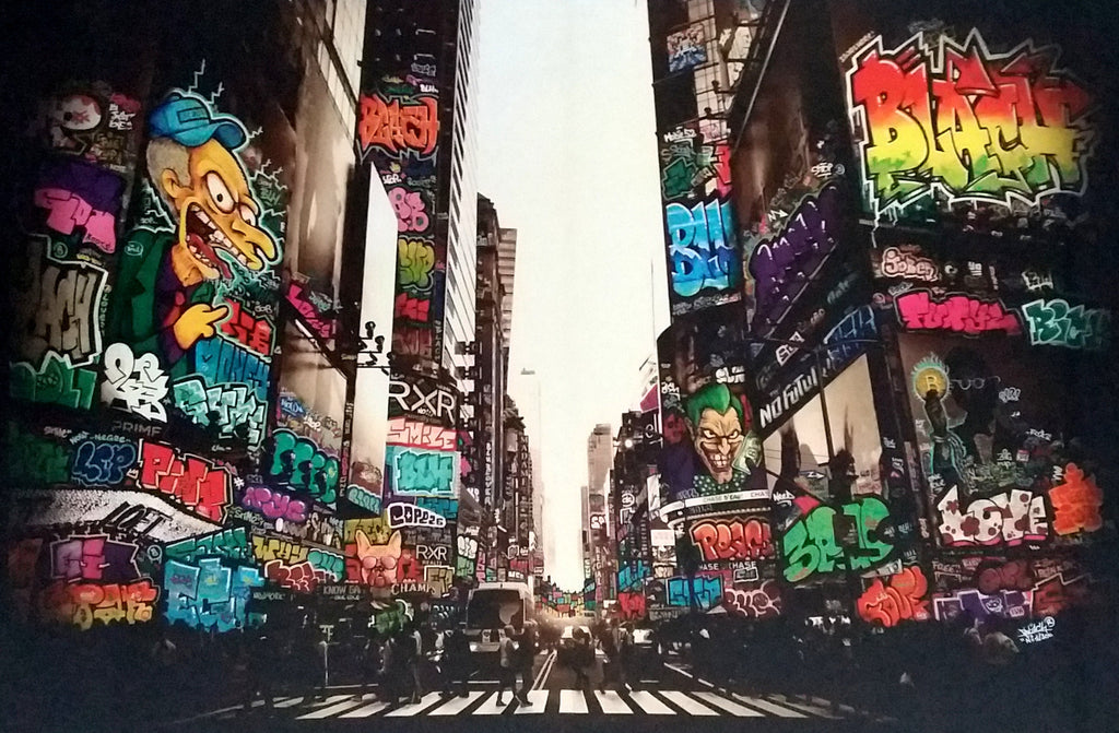 New York Burns Joker versus BlachCoin / Edition limitée, numérotée et signée par Blach®