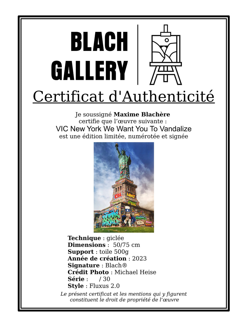 New York We Want You to Vandalize/ Edition limitée, numérotée et signée par Blach®