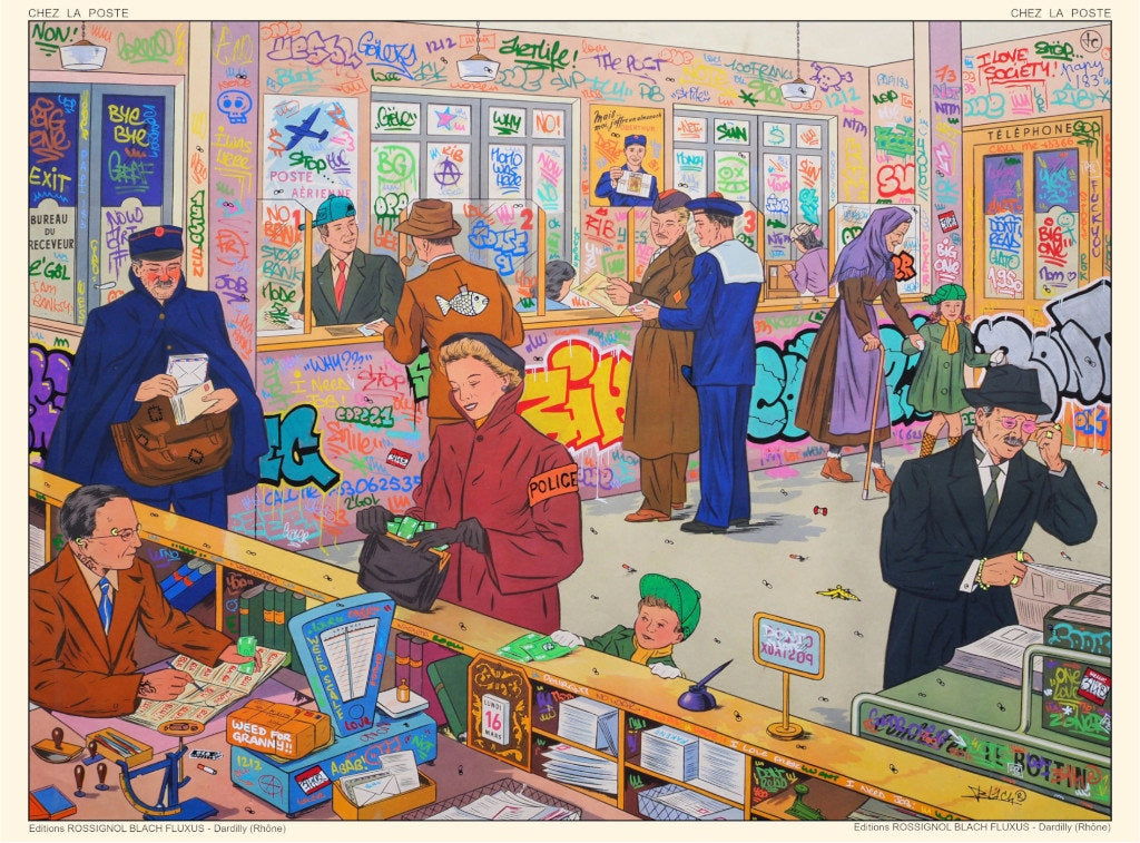 Chez la poste / Limited edition signed by Blach®