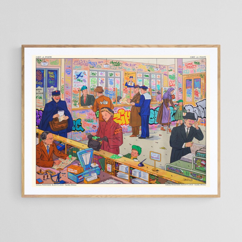 Chez la poste / Limited edition signed by Blach®