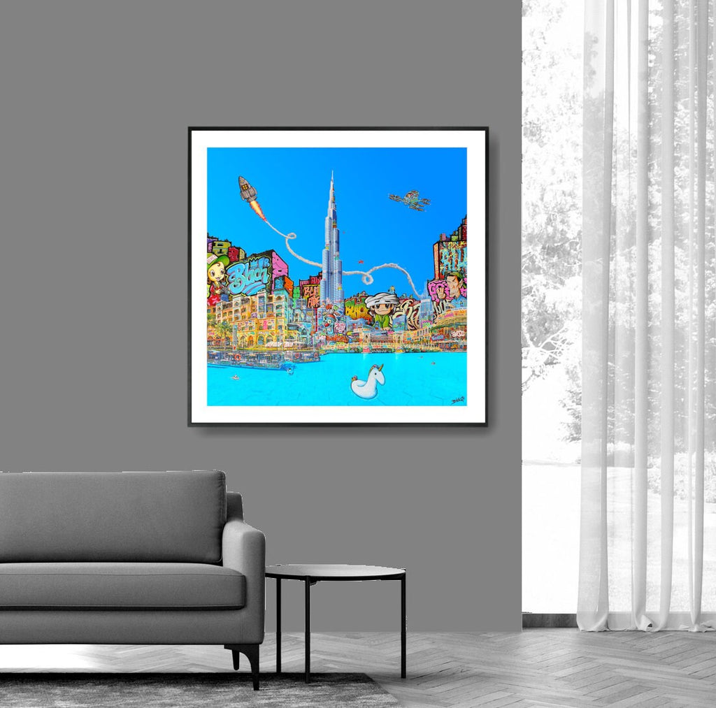 Dubaï Bruj Graffiti / Limited edtion signed and numéroted by Blach®