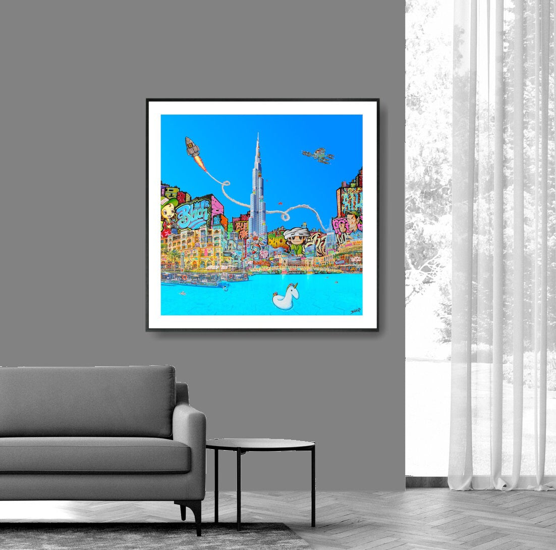 Dubaï Bruj Graffiti / Limited edtion signed and numéroted by Blach®