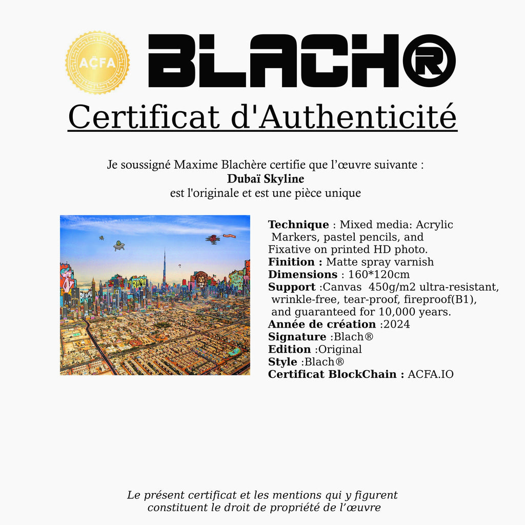 Dubaï Skyline / Limited edtion signed and numéroted by Blach®