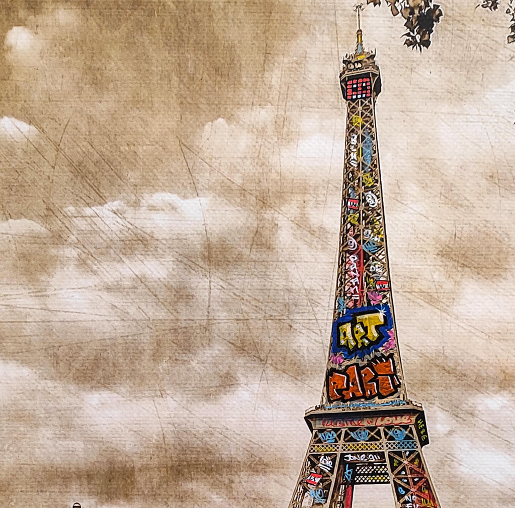 Paris carte postale carré vintage / Edition limitée, numérotée et signée par Blach®