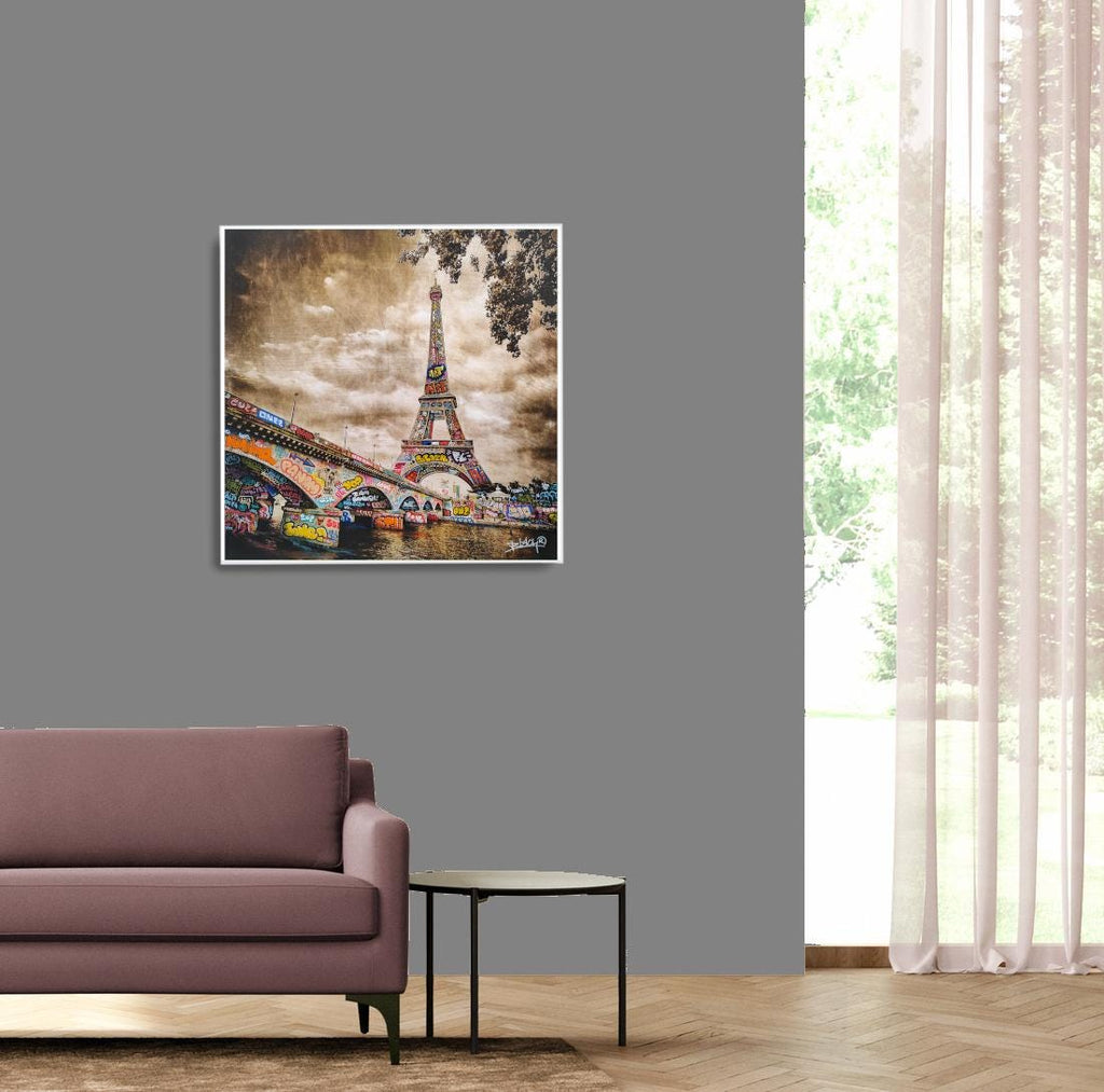 Paris carte postale carré vintage / Edition limitée, numérotée et signée par Blach®