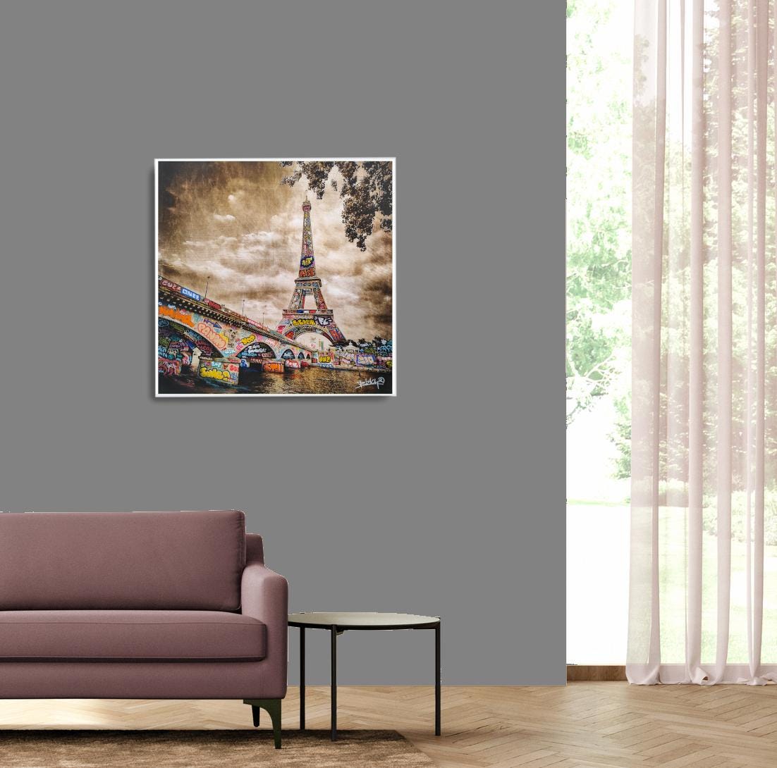 Paris carte postale carré vintage / Edition limitée, numérotée et signée par Blach®