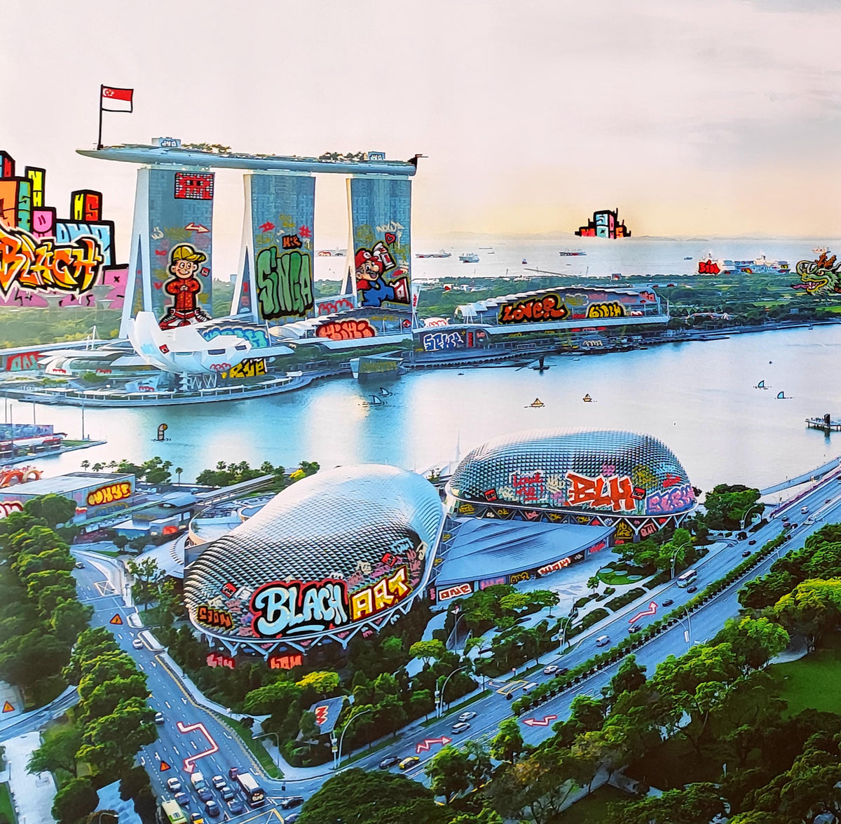 Singapour Graffiti Garden / Limited edtion signed and numéroted by Blach®