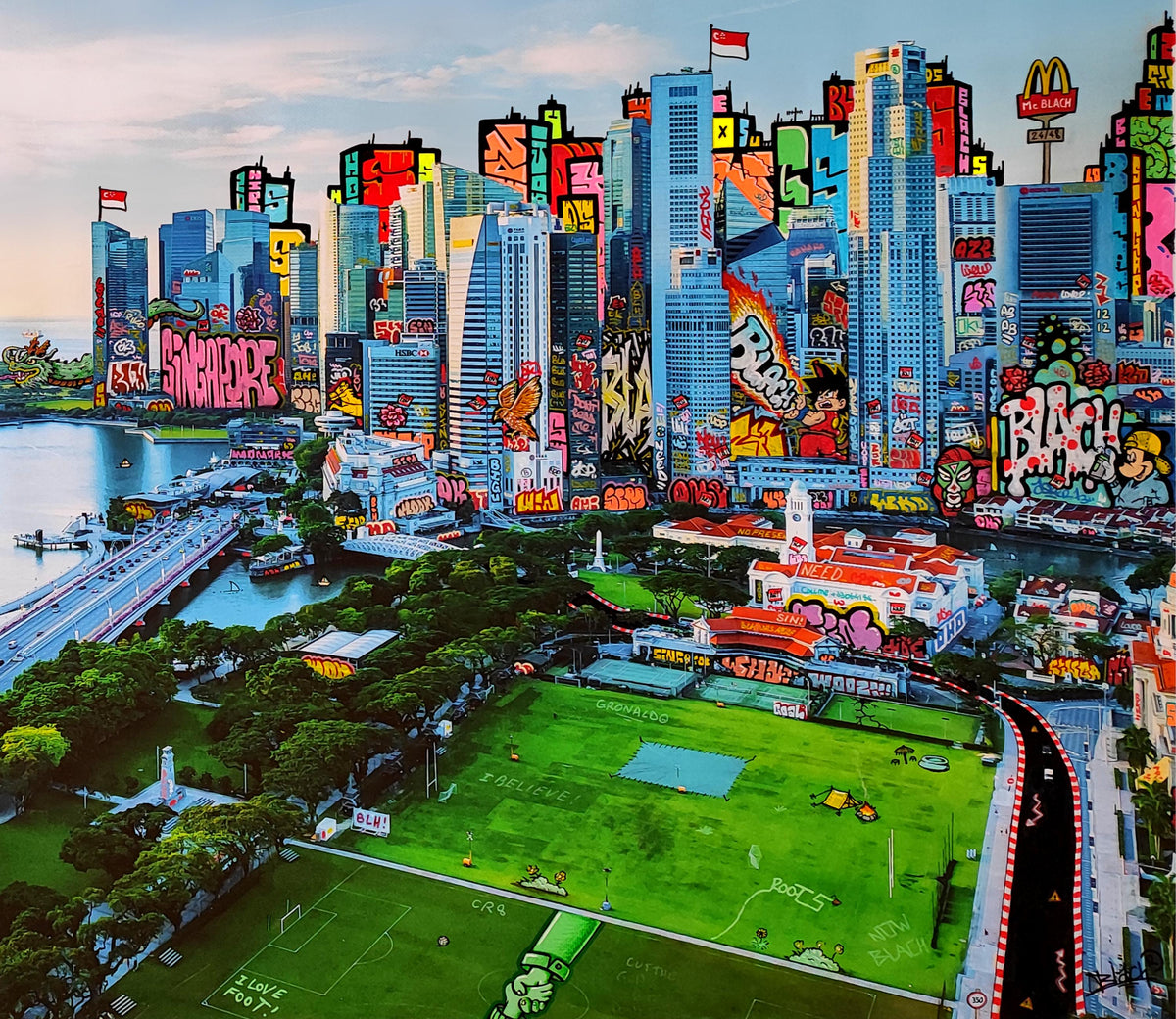 Singapour Graffiti Garden / Limited edtion signed and numéroted by Blach®
