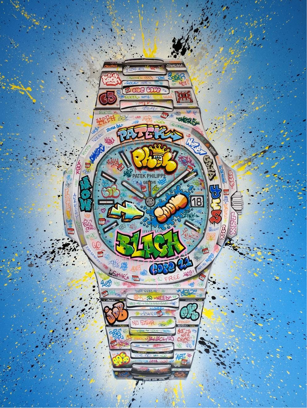 Patek King Graffiti / Limited edition numberd and signed by Blach®